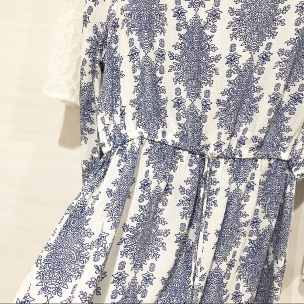 AVAILABLE‎ Paisley Dress Blue Prints Size Small - Picture 4 of 8